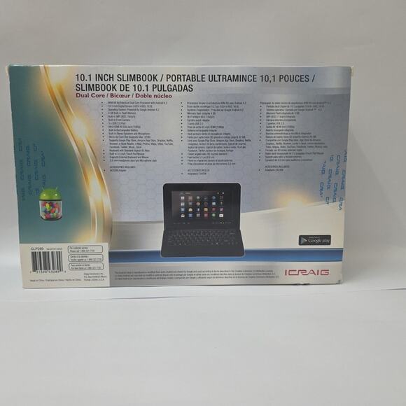 Icraig CLP289 10.1" Dual Core 4GB Slimbook - Android New Easy To Use WiFi Camera - Picture 3 of 6